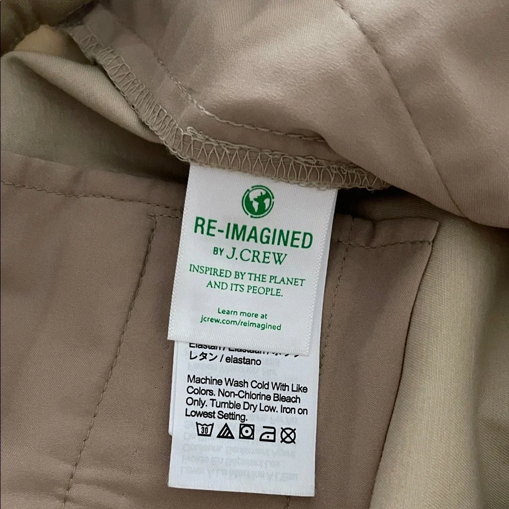 J. Crew Kate Khaki Straight-Leg Cotton Pants Size 6P